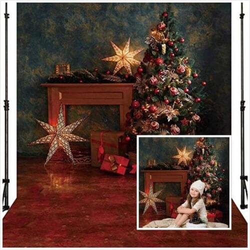 HUAYI Photography Backdrop Christmas Trees Photo Background Child Family Holiday Celebration Studio Photobooth Backdrops W-1723