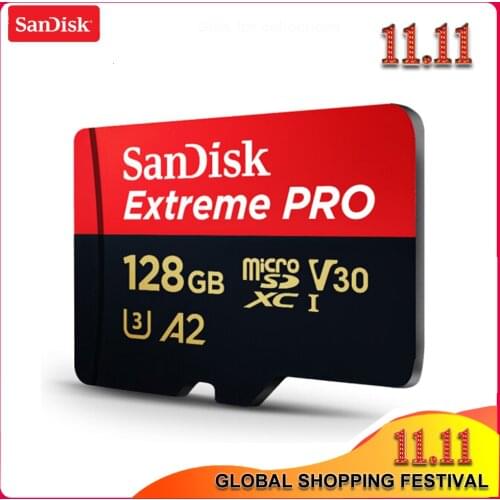 Original Sandisk Extreme Pro Micro SD Card up to 170MB/s A2 V30 U3 64GB 128GB 256GB Sandisk TF Card Memory Card With SD Adapter