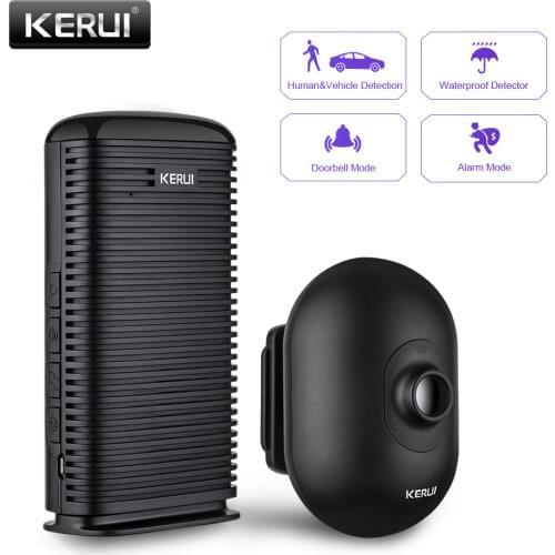 KERUI DW9 Outdoor Wireless Home Security Alarm Waterproof PIR Motion Infrared Detector Driveway Garage Vehicle Burglar Alarm