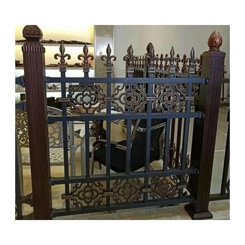 Wrought iron electric used chain link decorative metal garden security fence panels for sale