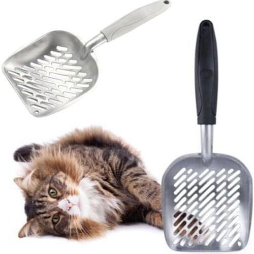 Metal Cat Litter Cat Litter Scoop Pet Care Sand Waste Scooper Shovel Hollow Cleaning Tool Litter & Housebreaking Solid Aluminum