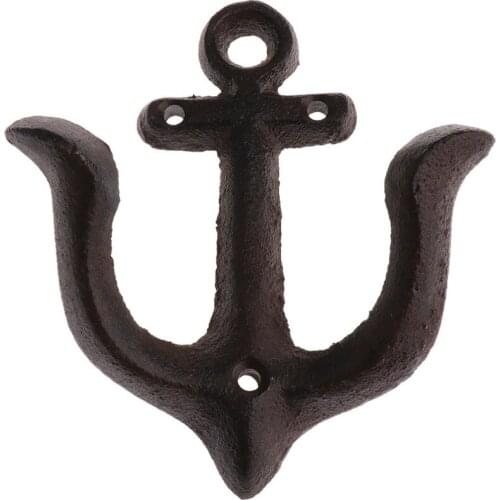 Rustic Metal Anchor Rack Clothes Key Hat Towel Wall Hook Hanger Door Wall Mounted