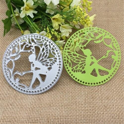 Round Flower Fairy Metal Cutting Dies Stencil Scrapbooking Photo Album Card Paper Embossing Craft DIY
