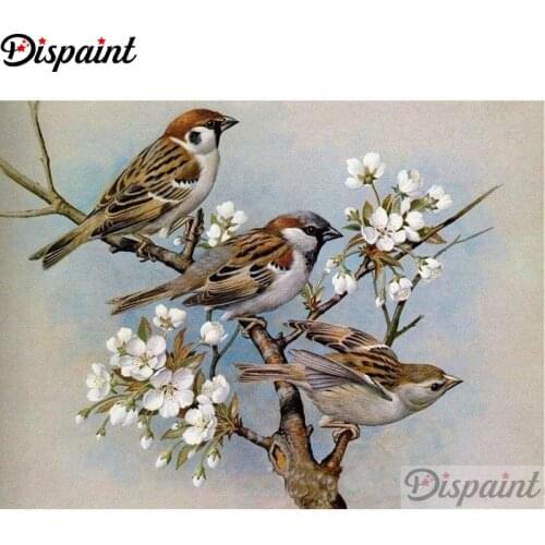 Dispaint Full Square/Round Drill 5D DIY Diamond Painting "Tree branch" Embroidery Cross Stitch 3D Home Decor A11868