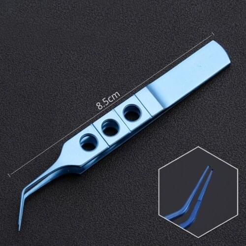 8.5cm ophthalmic forceps micro tweezers surgical straight curved platform toothless double eyelid tweezers fat tweezers tissue t