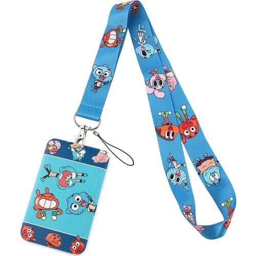 P4023 Dongmanli Anime Lanyards Id Badge Holder Keychain ID Card Pass Gym Mobile Badge Holder Key Holder