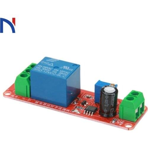 DC 12V NE555 Timer Switch Adjustable Module 12V Delay Relay Shield Timing CPU 0-10S 0 to 10 Second 2200W Time Delay Relay Module