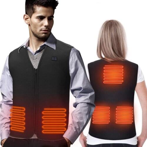 Electric Heating Jacket Adjustable USB Washable Charging Heated Warm Vest for Outdoor Camping Hiking Golf Heater Vests