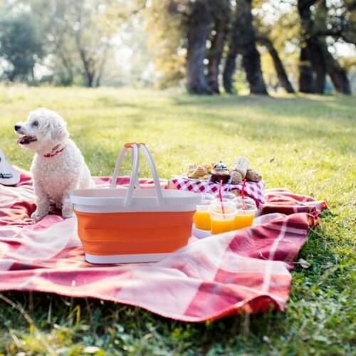 Silicone Water Bucket Foldable Portable Outdoor Travel Camping Hiking Fishing Water Storage Container Drinking BBQ Picnic Barrel