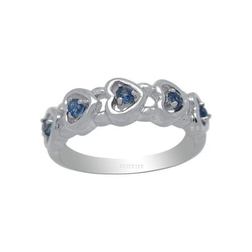 CoLife Jewelry 100% Real Silver Sapphire Ring 1.8mm Chinese Sapphire Silver Ring 925 Silver Sapphire Jewelry