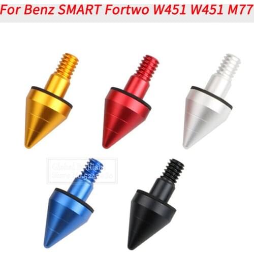 1x Alloy Sharp Head Car Bumper Spike Guard Protector Car Anti-collision Tail Cone For Mercedes Benz SMART Fortwo W451 M77