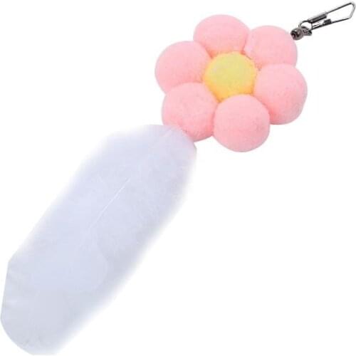 1pc Feathers Pet Cat Toys Teaser Wand Toy Stick Feather Bell Interactive Rod Play Funny Cat Toy Cat Stick Replacement Head