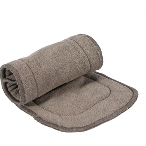 1 Pcs Reusable Nappy Liner Insert Washable Bamboo Charcoal Cloth Adult Diaper Liner Insert 4 Layers Super Absorbent Adult Diaper