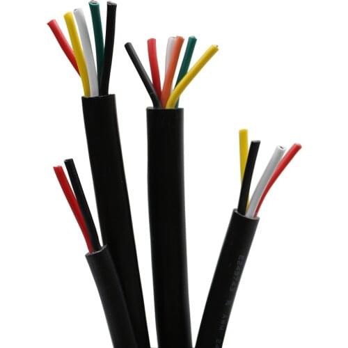 10 meters UL 2464 2C / 3C / 4C / 5C /6C 24AWG multicore PVC cable jacket tinned copper wire audio cable Power cable wire