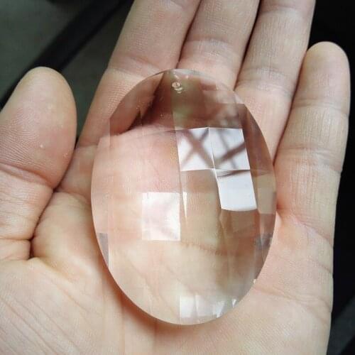 10 pieces/lot, 63*44mm clear egg shaped Crystal Glass Pendant Wedding Garland crystal Pendant chandelier crystal free shipping