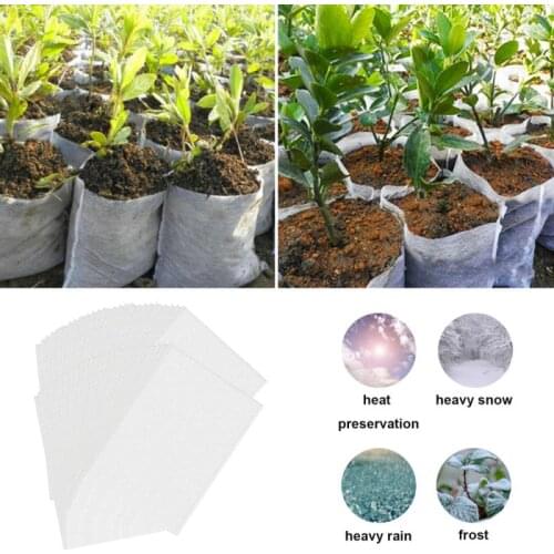 100pcs Safe Biodegradable Bags For Nursery Plant Pots For Growing Vegetable Pots For Garden Cultivation Nursery Plant Grow Bags
