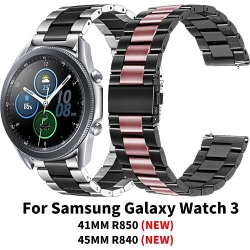 20mm 22mm Galaxy Watch3 Strap for Samsung Galaxy Watch 3 Band 41MM 45MM Bracelet for Galaxy Watch Band 3 R840 R850 Metal Belt