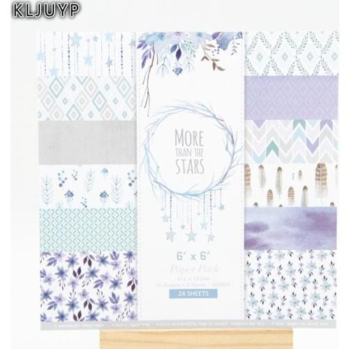 KLJUYP 24 Sheets More Stars Scrapbooking Pads Paper Origami Art Background Paper Card Making DIY Scrapbook Paper Craft