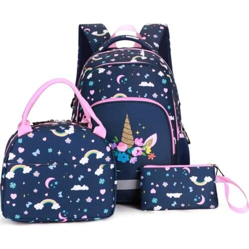 3 in 1 Boys Backpacks Set Primary Junior High School Bag Bookbag Cartoon Printed Orthopedic Rucksack for Kids Mochilas 2020 New
