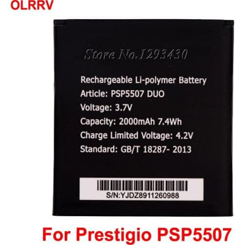 For Prestigio PSP5507 DUO Battery 2000mah High Quality Accumulator