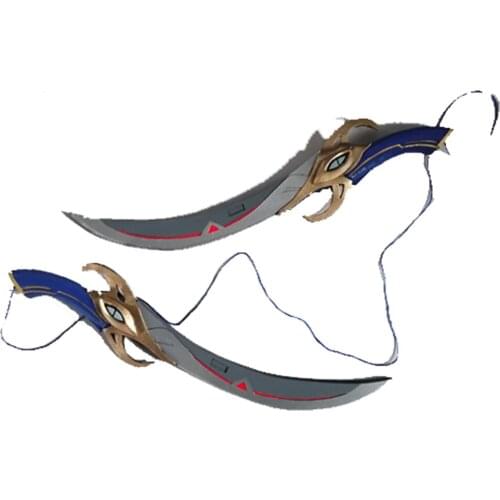 Arknights shuo model night cosplay props weapon double knife for Halloween Party Masquerade Anime Shows Cosplay performance