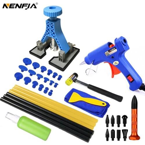 Auto Paintless Dent Repair Kits - Car Dent Puller with Bridge Dent blue Puller Kit for Automobile Body Motorcycle Refrigerator