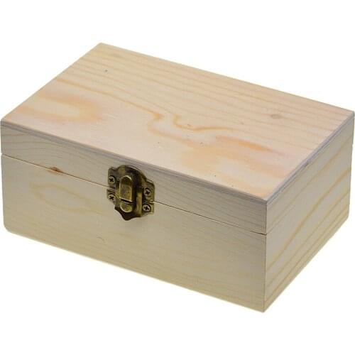 Large Storage Wood Box Case For Jewel Small Gadget Gift Memory Keepsake 15cm