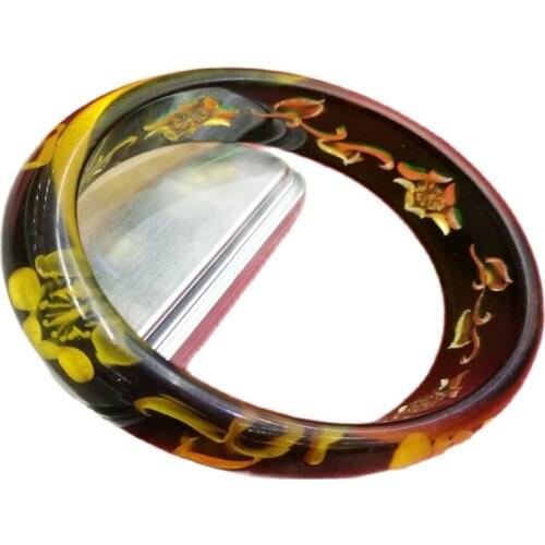 Chinese Amber Beeswax Bangle Bracelets 62mm Diameter Bracelets Woman Bangle