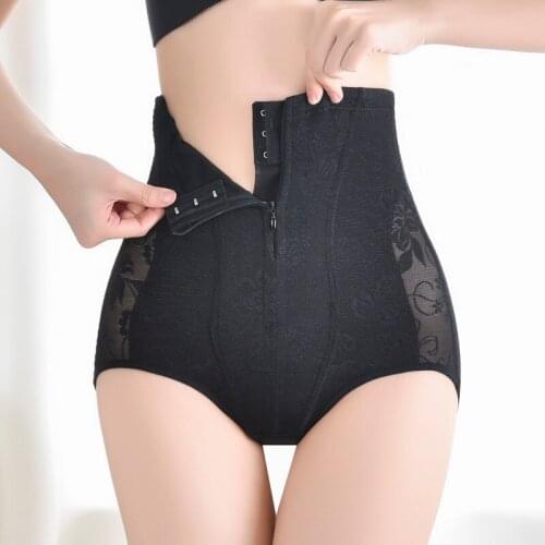Women Shaper Trainer High Waist Body Zip Panties Tummy Belly Control Slimming Wholesale Shapewear Girdle Underwear