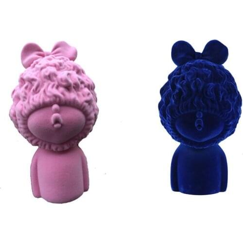 Flocking Girl Sweet Home Decoration Resin Figurines Crafts Nordic Room Decor Christmas Decorations Bonsai Kawaii Lucky Fairy