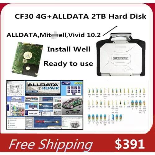 2021 Hot All data auto repair Alldata 10.53 m.t.l 2015 vivid 10.2 install Well on Toughbook CF30 laptop 4g with 2tb hdd