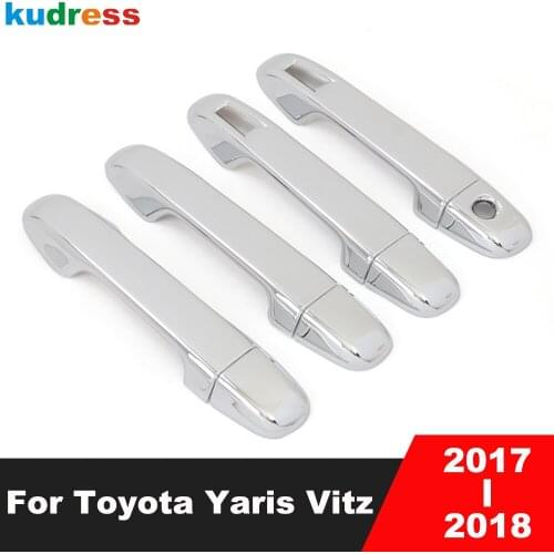 For Toyota Yaris Vitz 2017 2018 accessories Car door handle Door protection cover trim chrome Exterior Refit Styling