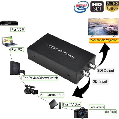 Ezcap 262 USB3.0 SDI Video Capture Card SDI to USB 3.0 Video Grabber Record adapter for OBS Game DVD Live Streaming Broadcast