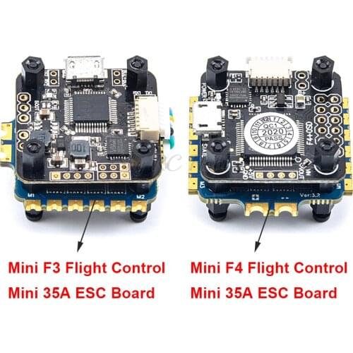 Mini F3 / F4 Flight controller Integrated OSD Built-in 5V 1A BEC / Mini 35A V2.1 4 in 1 ESC Flytower For FPV RC Drone ELF88 90