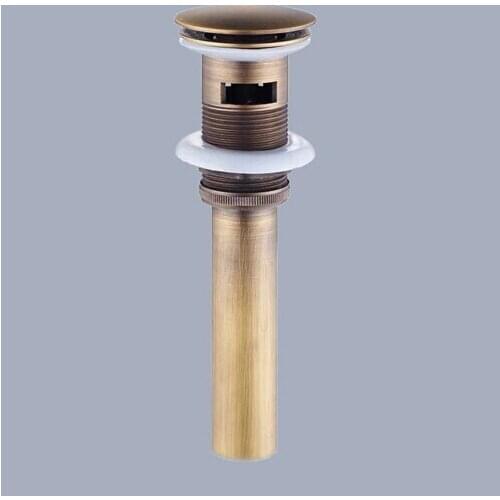 Best without overflow Bounce Antique Bathroom Pop Up Drain With Bronze Finish Drainer Bathroom Basin Bath Sink Drain Escorra