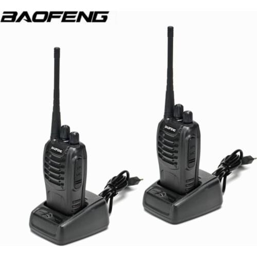 1 or 2PCS Original Baofeng 888s radio BF-888S Walkie Talkie UHF 5W 400-470MHz BF888s H777 Cheap Two Way Radio with USB Charger