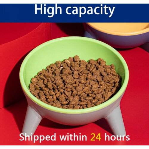 15 Tilt Pet Bowl With Stand For Cat Storage Of Food Raised Non-slip Neck Guard Pet Eating Food Bowls For Small Dogs Supplies