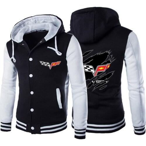 Mens 2021 Corvette Logo Comfortable Designer Print Hoodies Leisure Unisex Baseball Uniform Coats Sport Sweatshirts Jackets