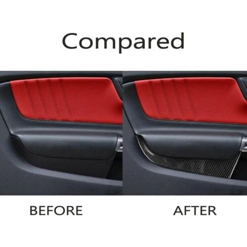 For Ford Mustang Mustang (2015-2019) Car Interior Carbon Fiber Mustang Front Seat Door Panel Sticker