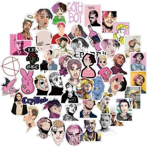 10/30/50Pcs Lil Peep Singer Stickers For DIY Decal Stationery Skateboard Laptop Luggage Motorcycle Phone Guitar