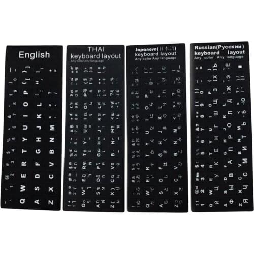English Russian Japanese Thai Letters Laptop Computer Keyboard Layout Stickers