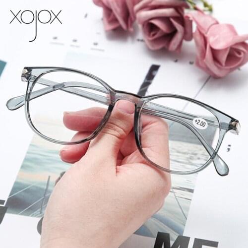 XojoX 2021 Womens Reading Glasses Men Classic Square Hyperopia Eyewear Vintage Presbyopia Diopter +1.0 1.5 2.0 2.5 3.0 3.5 4.0