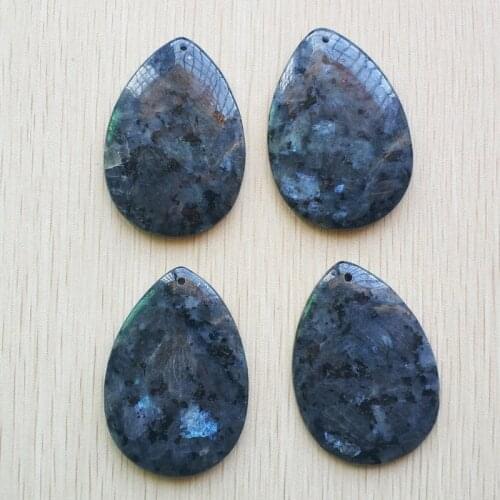 Wholesale 4pcs/lot New Fashion good quality natural natural ShimmerStone water drop charms pendants for jewelry making free
