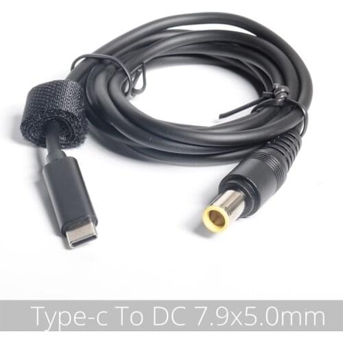 Type C USB C to 7.9*5.5mm Plug Converter Dc Power PD Adapter Charging Cable for Lenovo Thinkpad X60 T60 T61 X200 X201 X220 X230