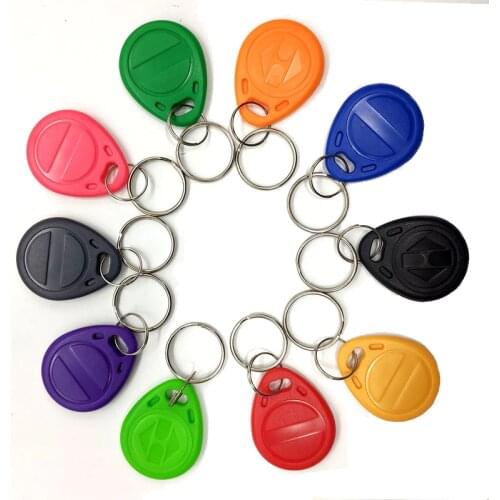 10pcs T5577 EM4305 125KHz Rewritable Writable Rewrite Keyfobs RFID Tag Copy 125KHz card Proximity Token Key Ring Clone Access