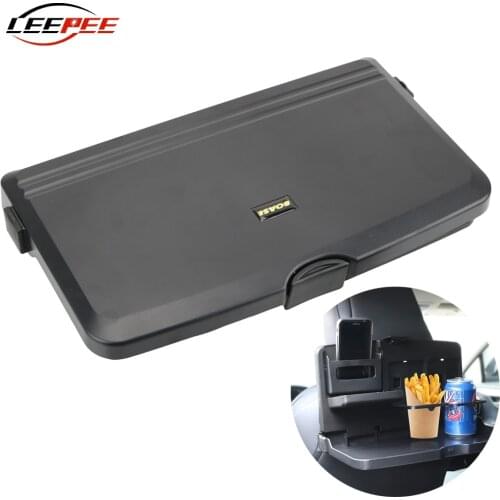 Mini Interior Car Table Folding Holder for Dining Drink Meal Storage Box Shelf Tray Seat Rear Fixture Auto Accessories Universal