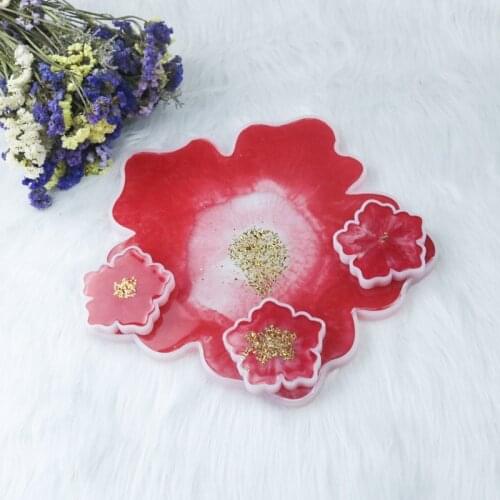 DIY Crystal Epoxy Mould Silicone Mirror Big Flower Small Flower Manual Set UV Resin Jewelry Molds Jewelry Accessories