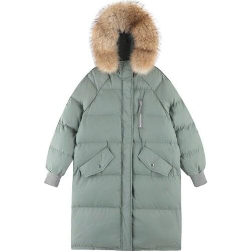 Down Padded Jacket Women Winter 2021 New Korean Thickened Long Bread Coats Loose To Keep Warm Quilted Overcoat Female Tide