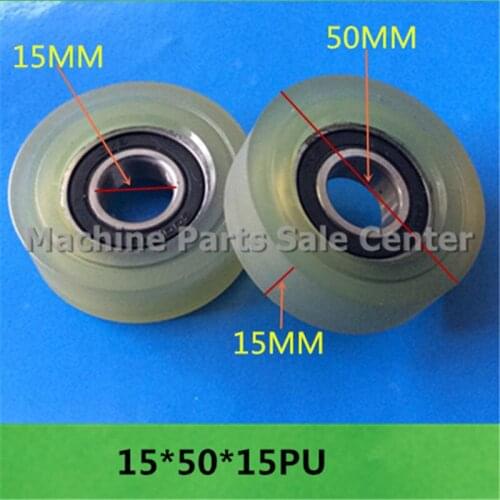 SWMAKER Free shipping 15*50*15 mm F type idler pulley ball bearings bearing 626 POM flat slide wheel Good Quality