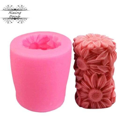 3D chrysanthemum styled shape silicone mold cake mold sunflower cake decoration tool wholesale Chocolate Mold